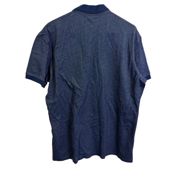 Ermenegildo Zegna Polo Shirt Blue Mens L/XL Short Sleeve Button Up Designer - Picture 2 of 9